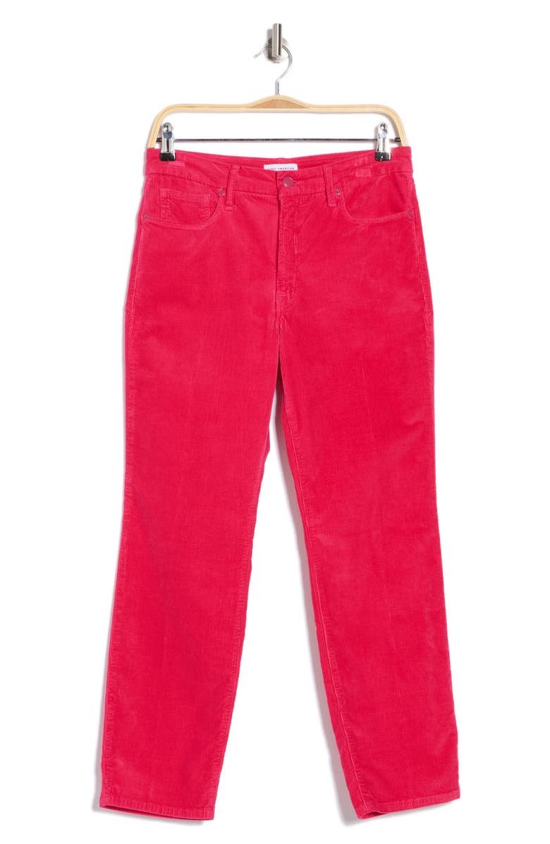 Good American Good Classic High Waist Straight Leg Corduroy Jeans, Main, color, 