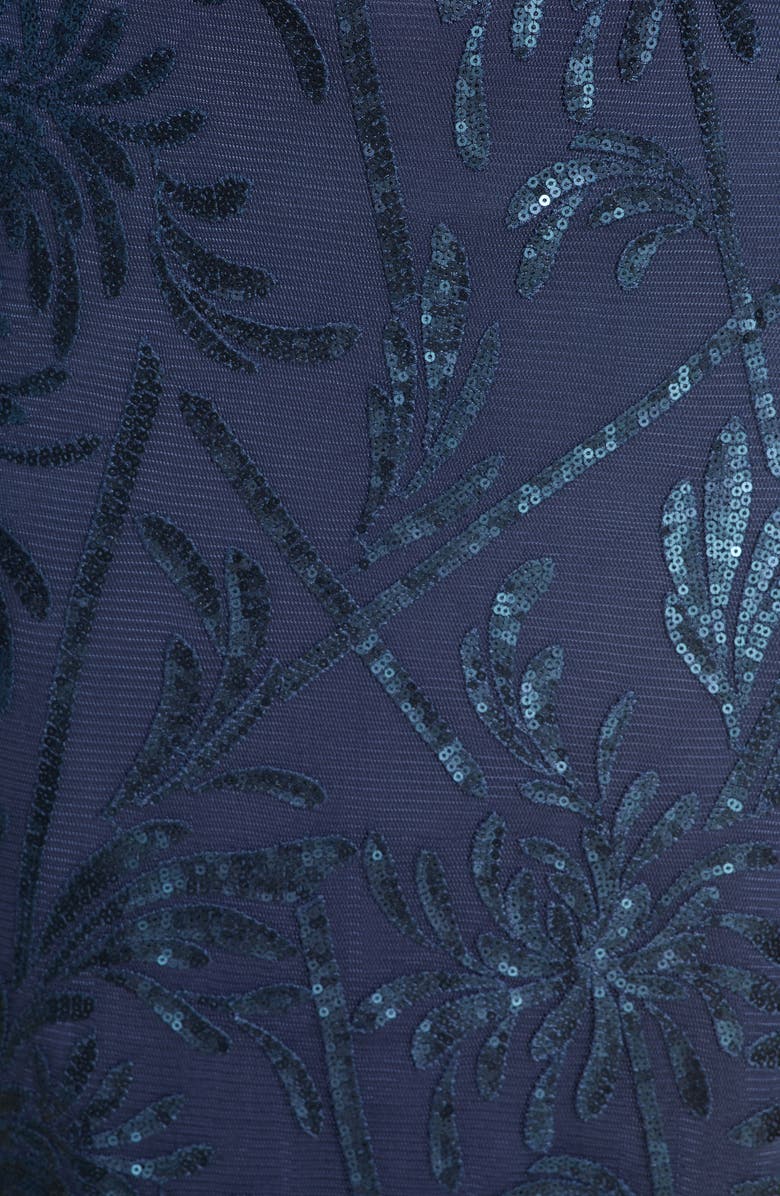 Tadashi Shoji Sequin Mesh Trumpet Gown, Alternate, color, 