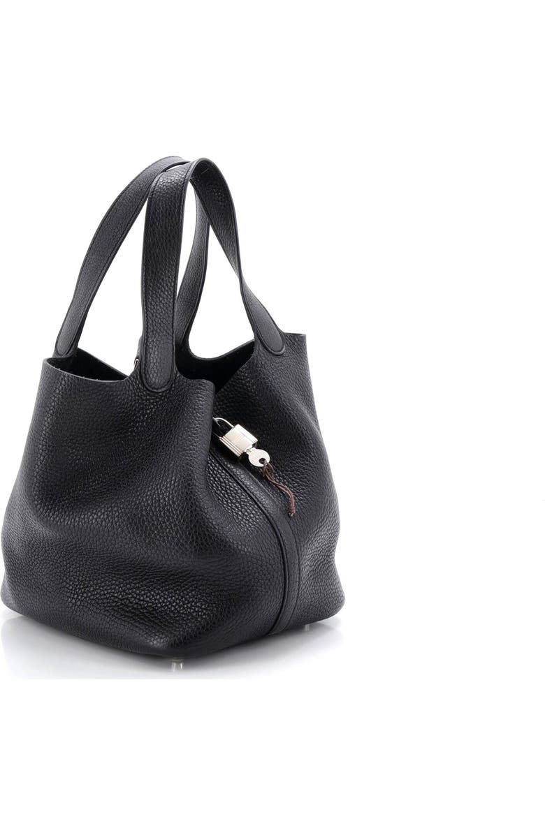 Pre-Owned Hermes Picotin Lock Bag Clemence MM, Alternate, color, Noir