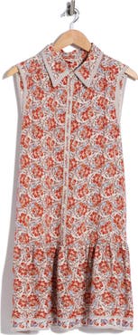 MAX STUDIO Sleeveless Ruffle Hem Shirtdress