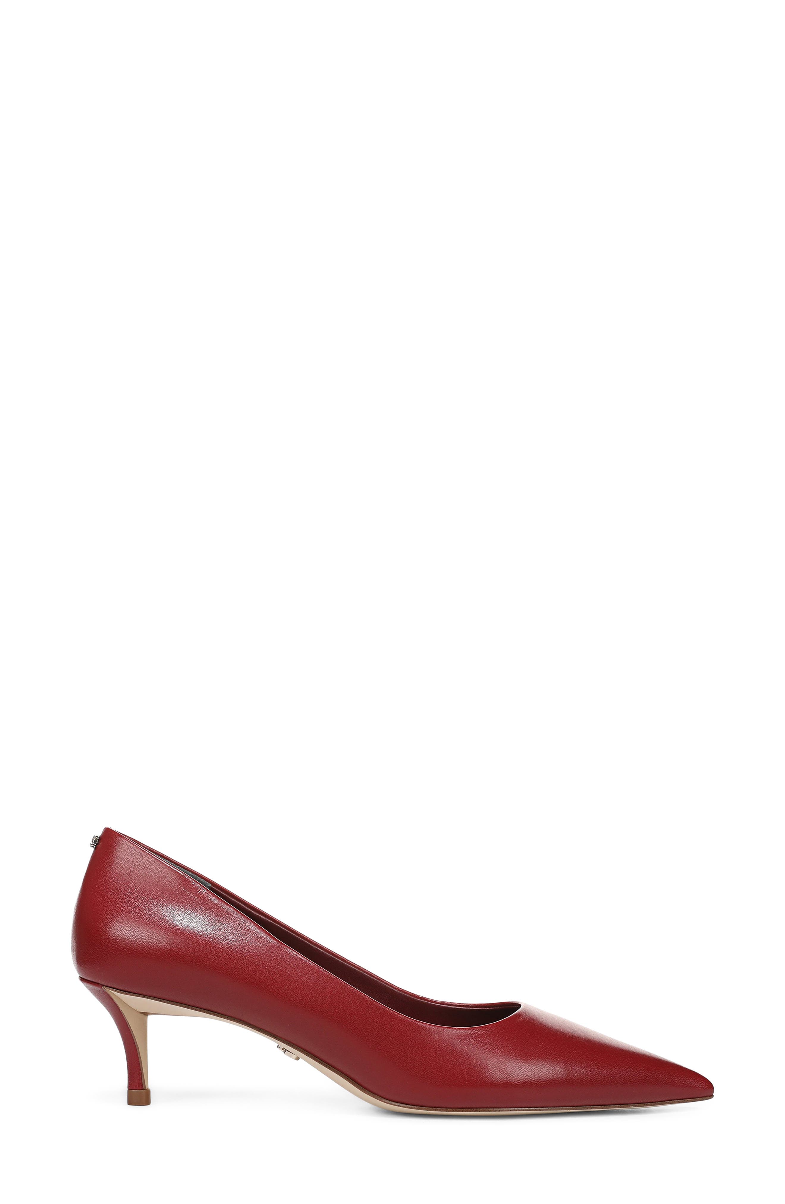 Summer Pointed Toe Kitten Heel Pump, Alternate, color, DEEP SCARLET