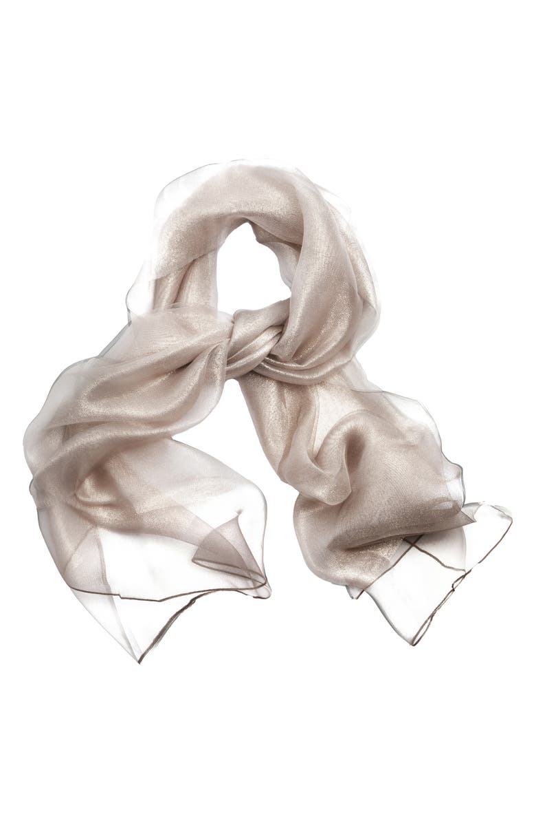SAACHI Shimmering Scarf, Main, color, Rose Gold