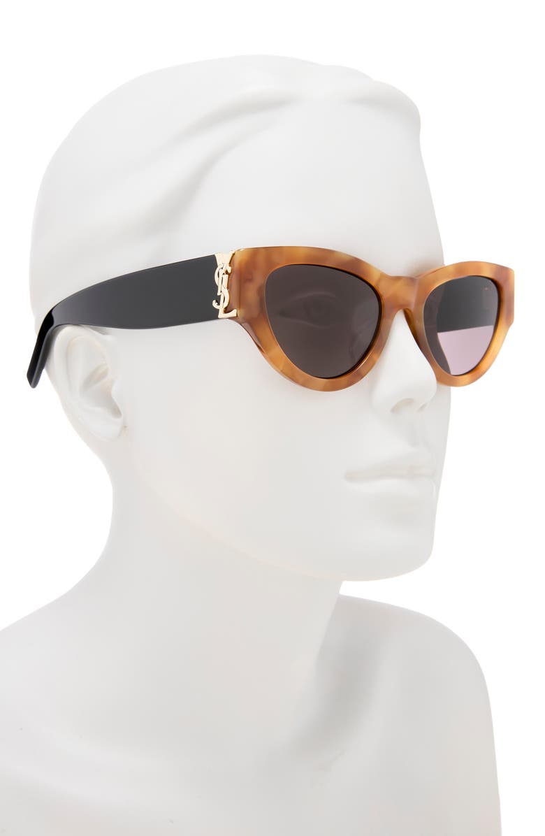 Saint Laurent 53mm Cat Eye Sunglasses, Alternate, color,