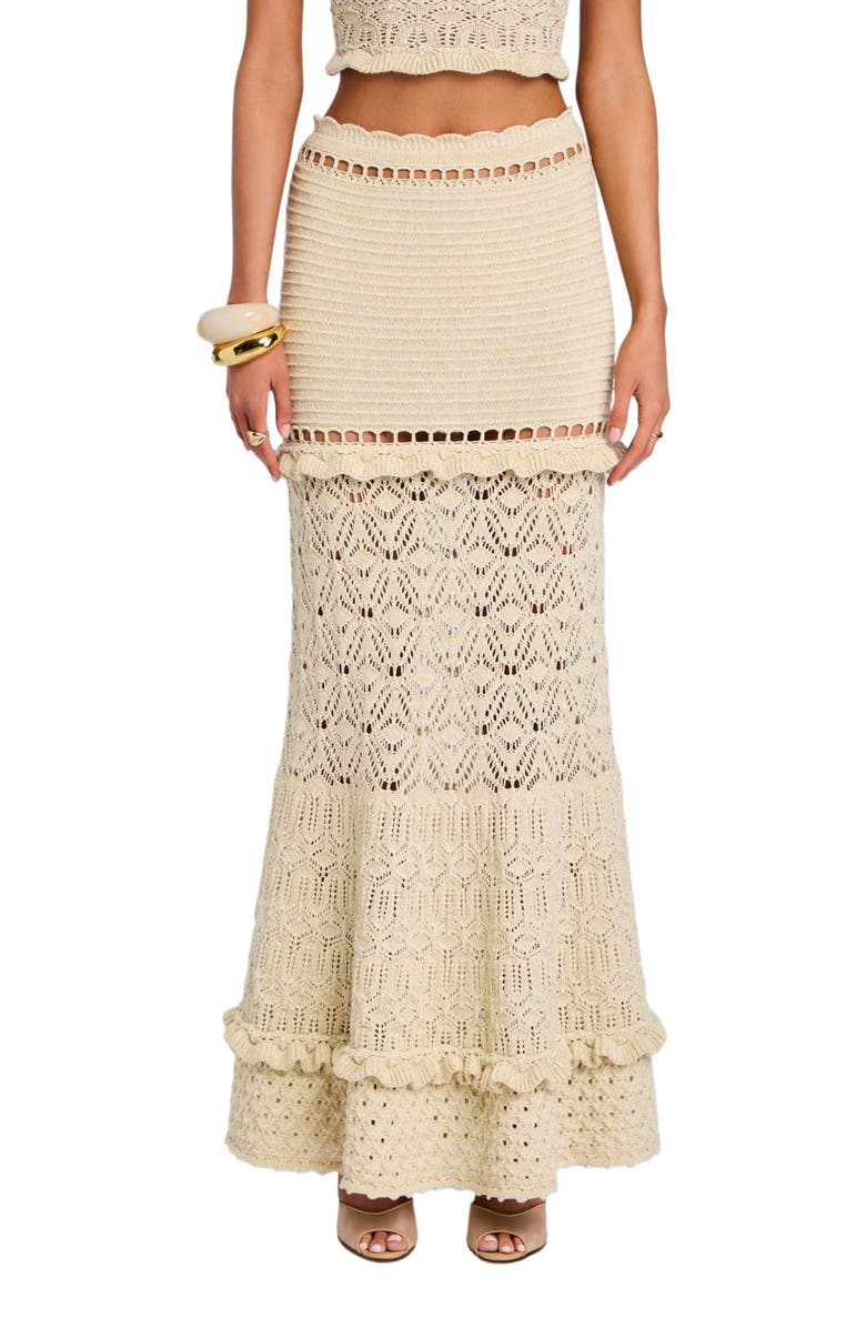 Retrofête Magdalena Crochet Skirt, Alternate, color, 