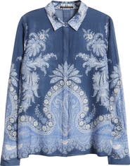 KOBI HALPERIN Paloma Print Cotton & Silk Shirt