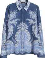 KOBI HALPERIN Paloma Print Cotton & Silk Shirt