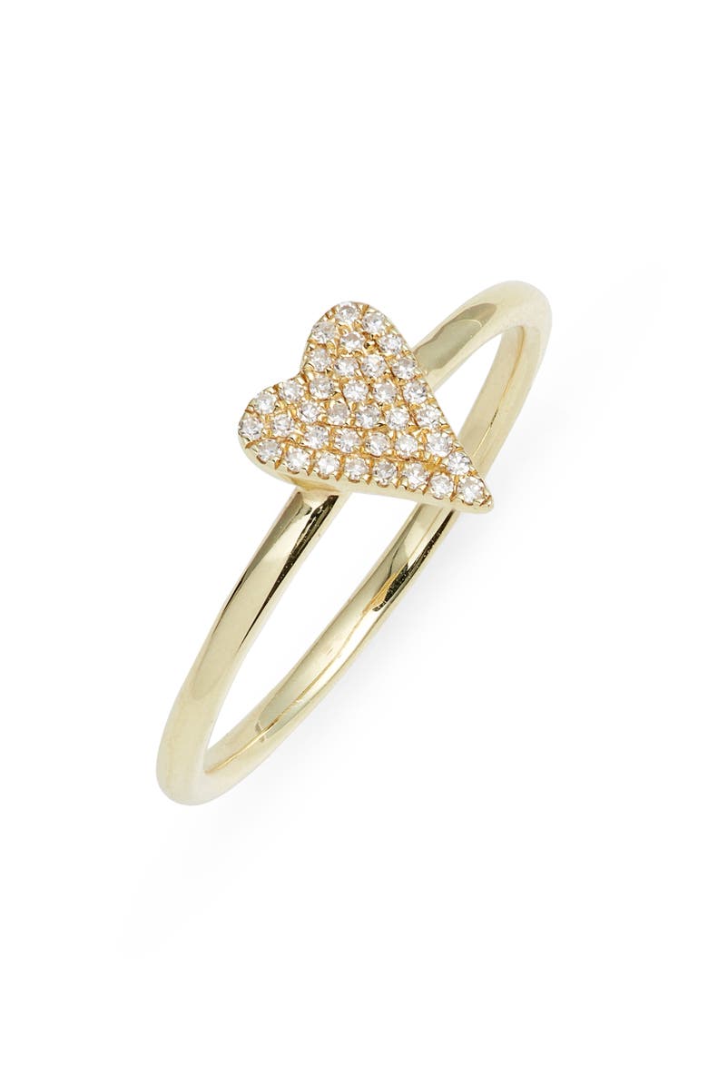 Meira T Elongated Diamond Heart Ring, Main, color, Yellow