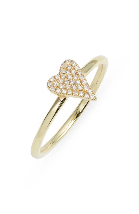 Elongated Diamond Heart Ring