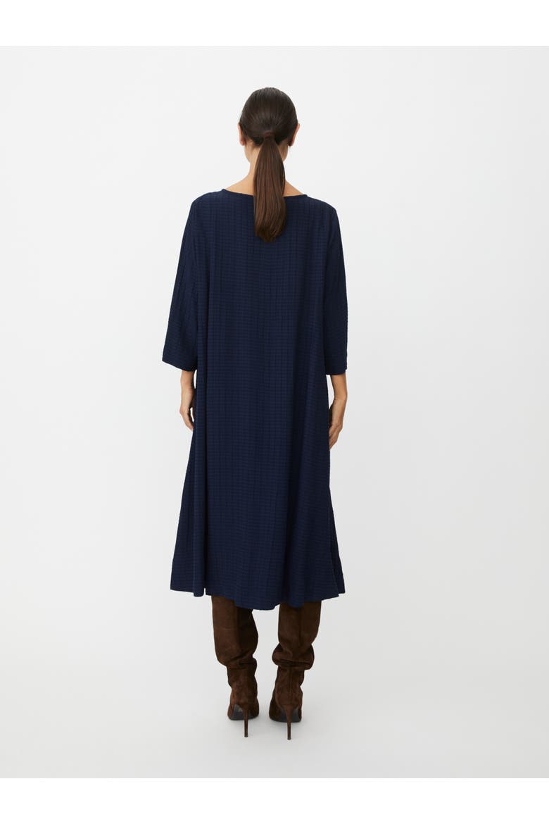 Nabia 3/4 Sleeve A-Line Midi Dress, Alternate, color, Navy Blazer