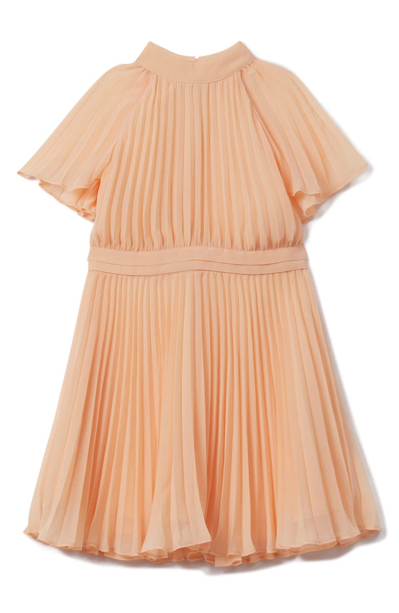 Reiss Kids' Verity Jr. Pleated Flutter Sleeve Dress, Main, color,