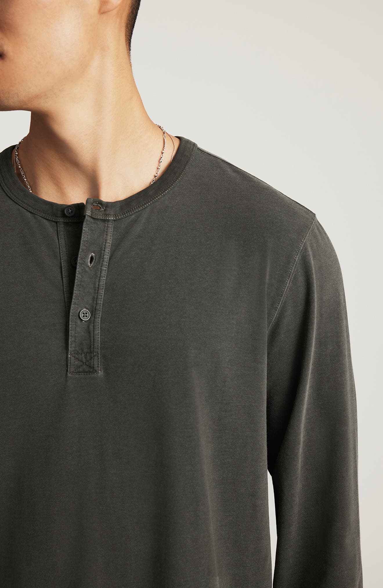 Long Sleeve Cotton Blend Henley - image 2