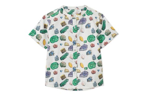 Vild Lab No.12 - Earth Rocks!, Organic Cotton Band Collar Woven Shirt