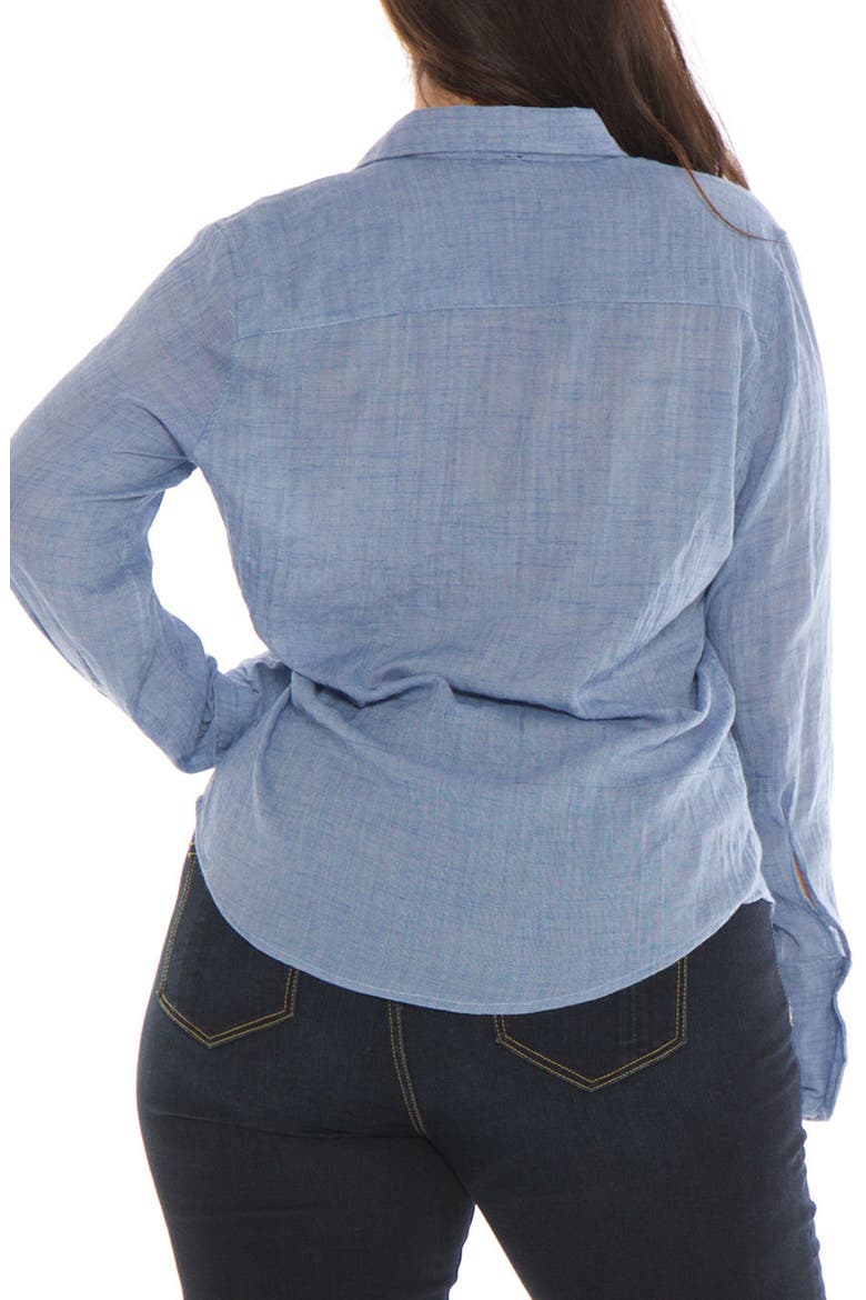 Collared Long Sleeve Shirt, Alternate, color, CHAMBRAY