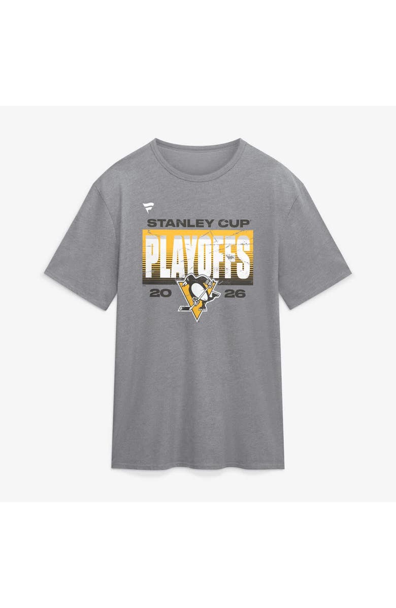 FANATICS Men's Fanatics Athletic Heather Gray Pittsburgh Penguins 2026 Stanley Cup Playoffs Vintage Tri-Blend T-Shirt, Main, color, Athletic Heather Gray