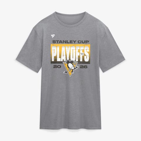 Men's Fanatics Athletic Heather Gray Pittsburgh Penguins 2026 Stanley Cup Playoffs Vintage Tri-Blend T-Shirt