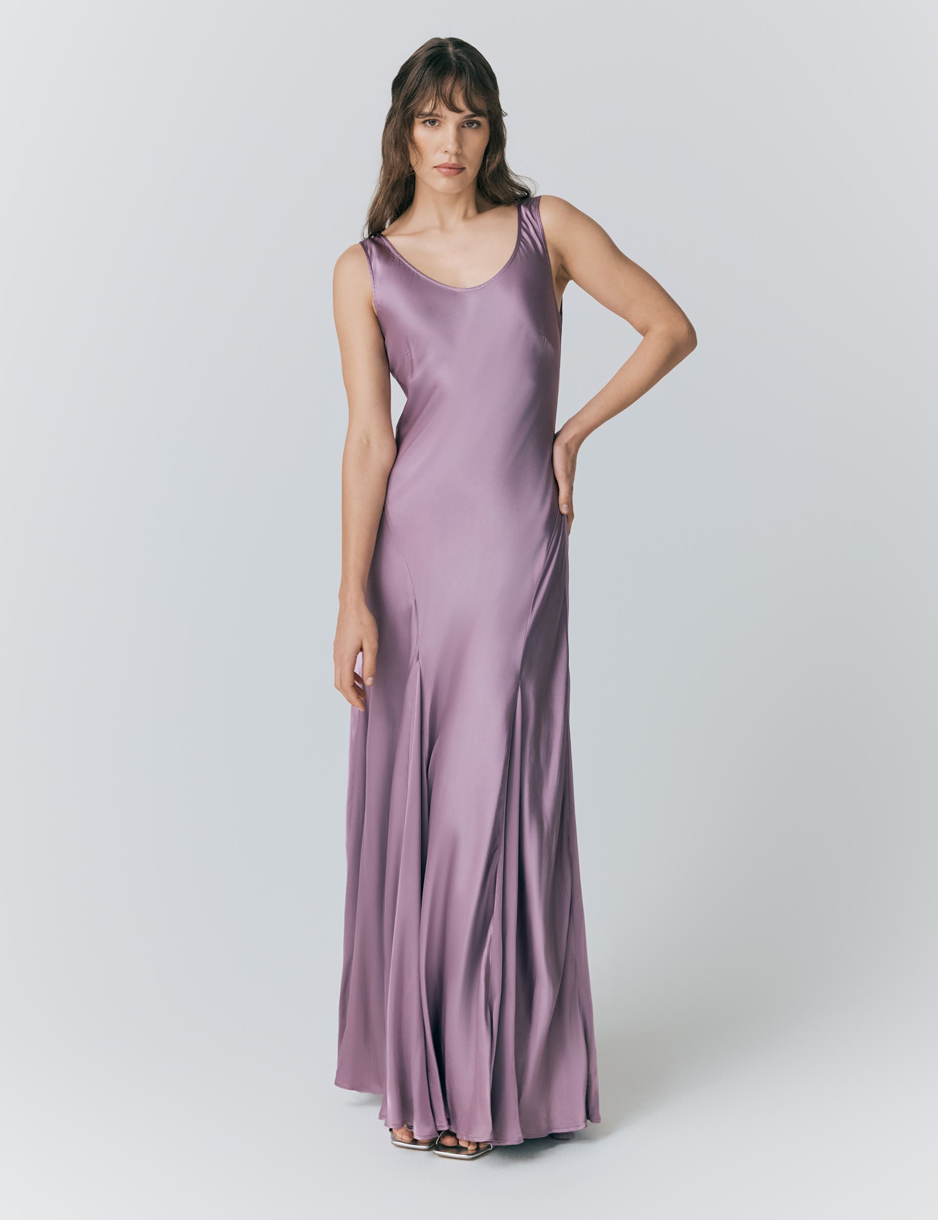 Willow Satin Maxi Sip Dress - image 5