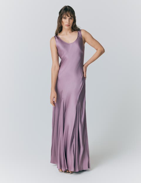 Willow Satin Maxi Sip Dress