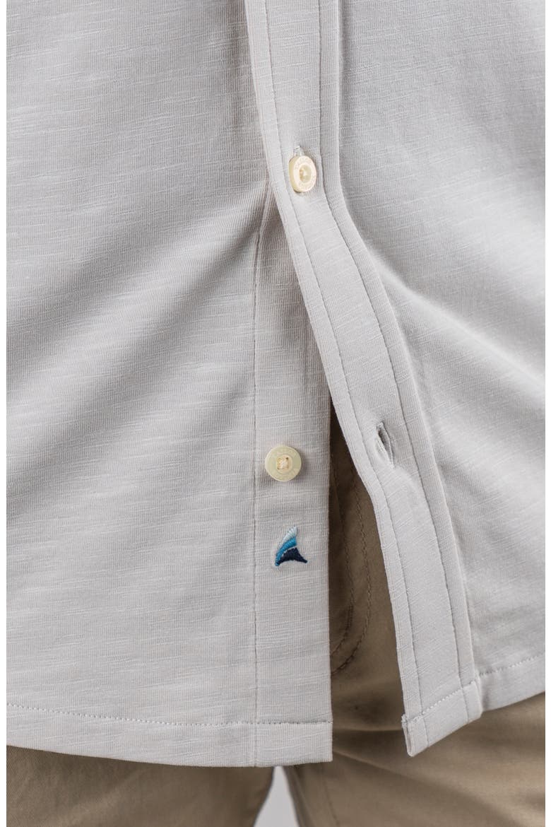 Slub Jersey Button-Up Shirt, Alternate, color, QUIET GRAY