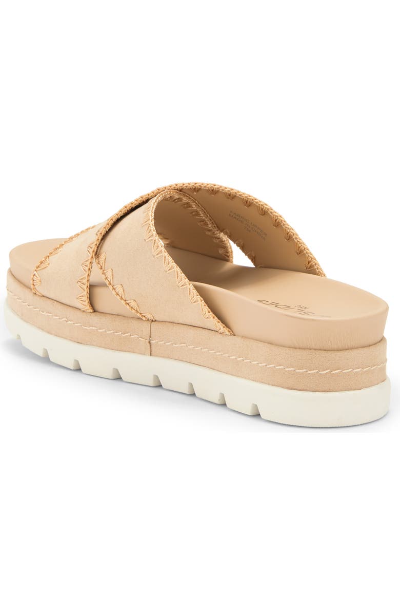 JSlides Whipstitched Platform Sandal, Alternate, color, Sand