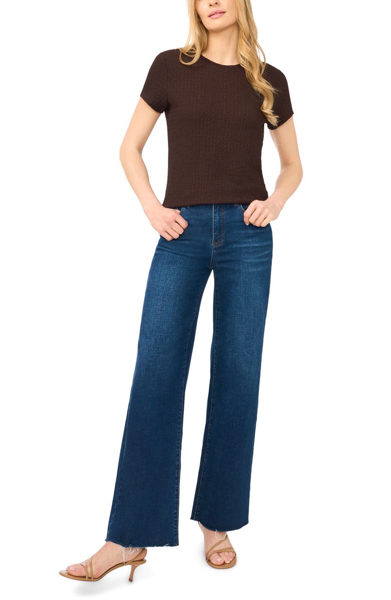 Halogen<sup>®</sup> Pucker Crewneck T-Shirt, Alternate, color, Mole