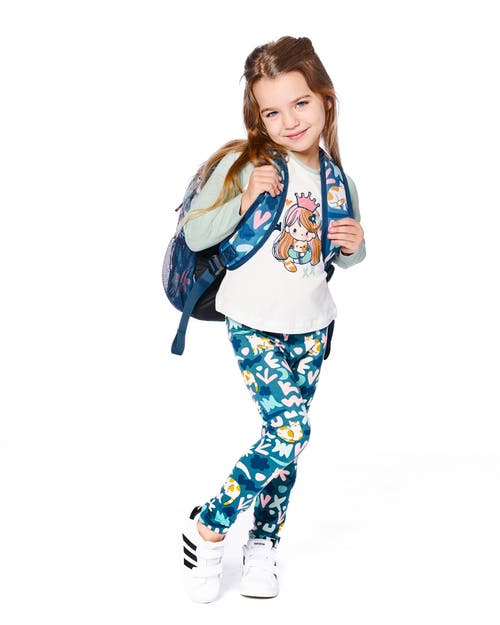 Deux Par Deux Stretch Jersey Leggings Cat In Multi