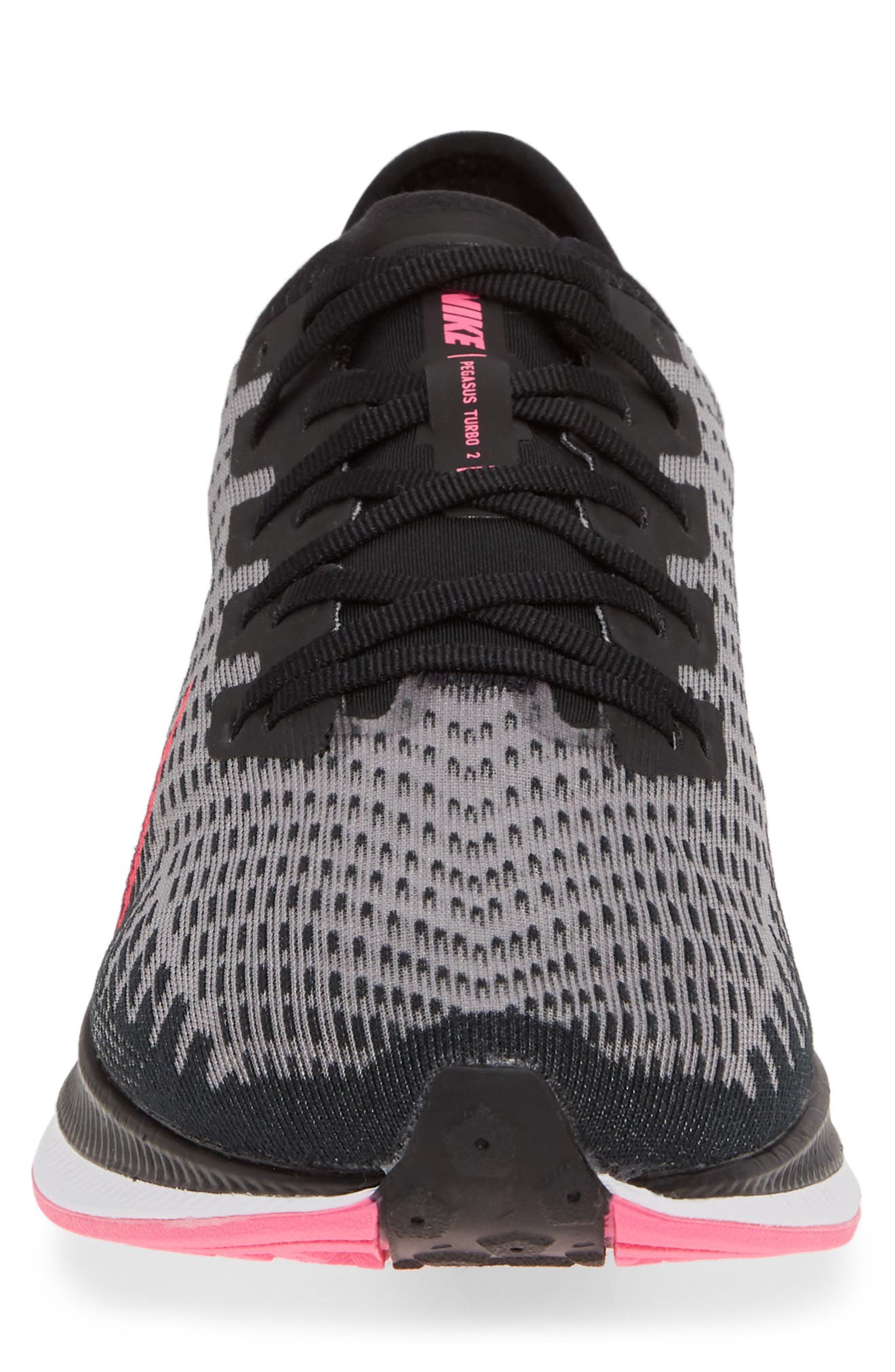 Zoom Pegasus Turbo 2 Running Shoe, Alternate, color, BLACK/ PINK BLAST/ GREY