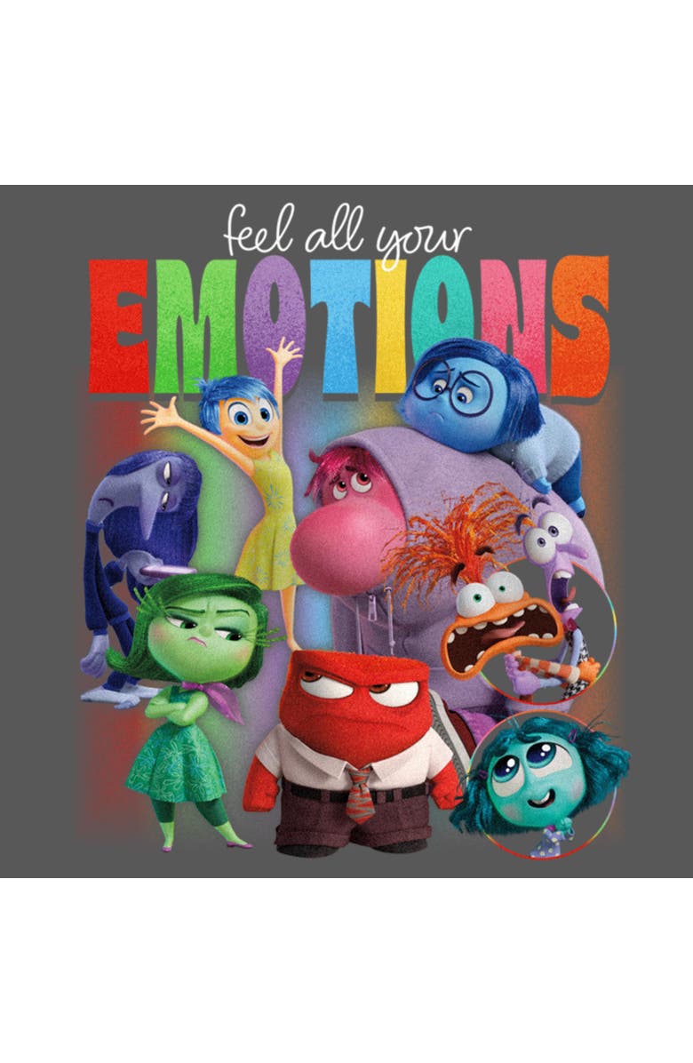 Inside Out 2 Girl's Inside Out 2 Feel All Your Emotions Graphic T-Shirt, Alternate, color, Black