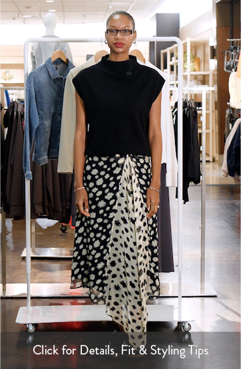 Sonoma Print Drape Chiffon Midi Skirt, sales video thumbnail