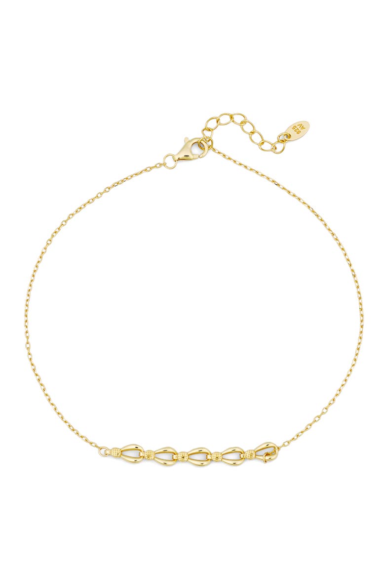 Frontal Station Anklet, Main, color, GOLD