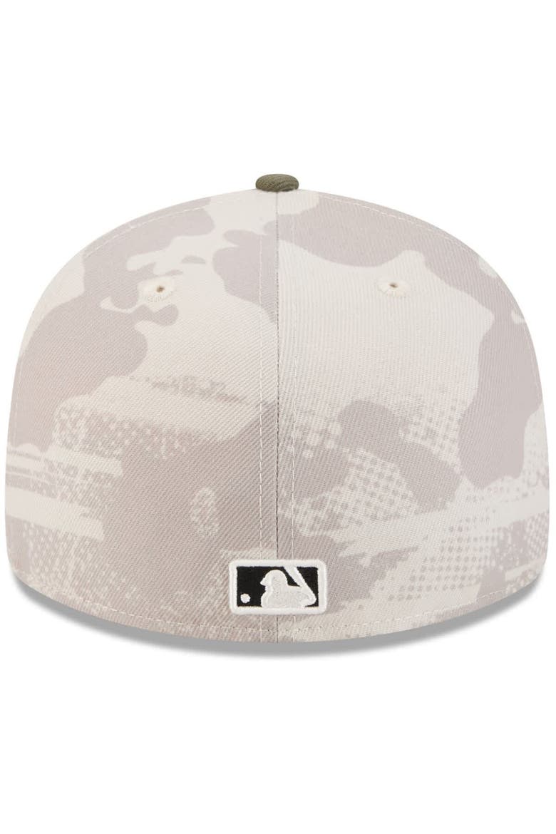 Men's New Era Light Beige/Olive Minnesota Twins 2025 Armed Forces Day 59FIFTY Fitted Hat, Alternate, color, Light Beige