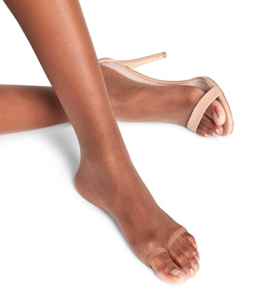 Falke Shelina Toeless 12 Denier Ultra Sheer Tights In Brown