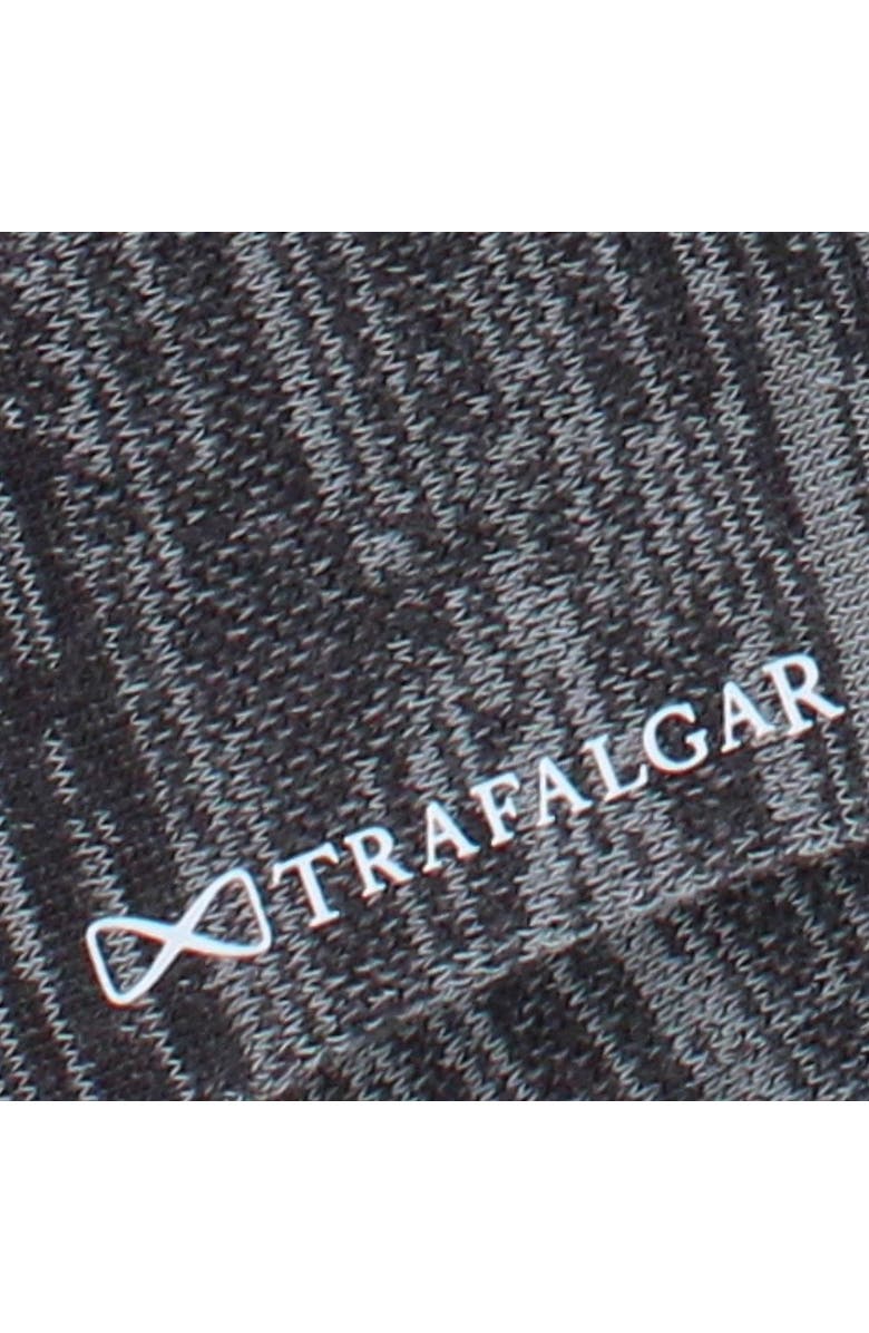 Trafalgar Marius Marled Patterned Mid-Calf Pima Cotton Socks, Alternate, color, Light And Dark Gray