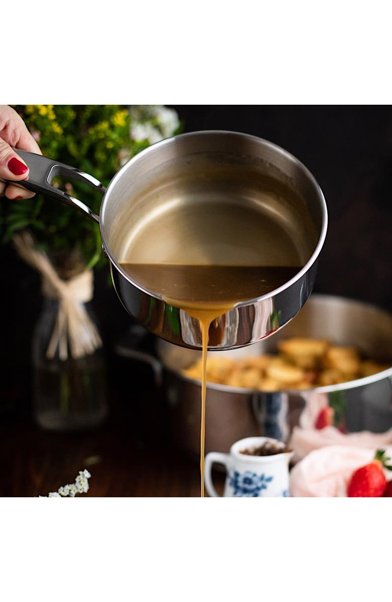 BRA Cookware Signature Stainless Steel Professional Saucepan, 6.3-Inch, 1.3-Quart, Alternate, color, Silver