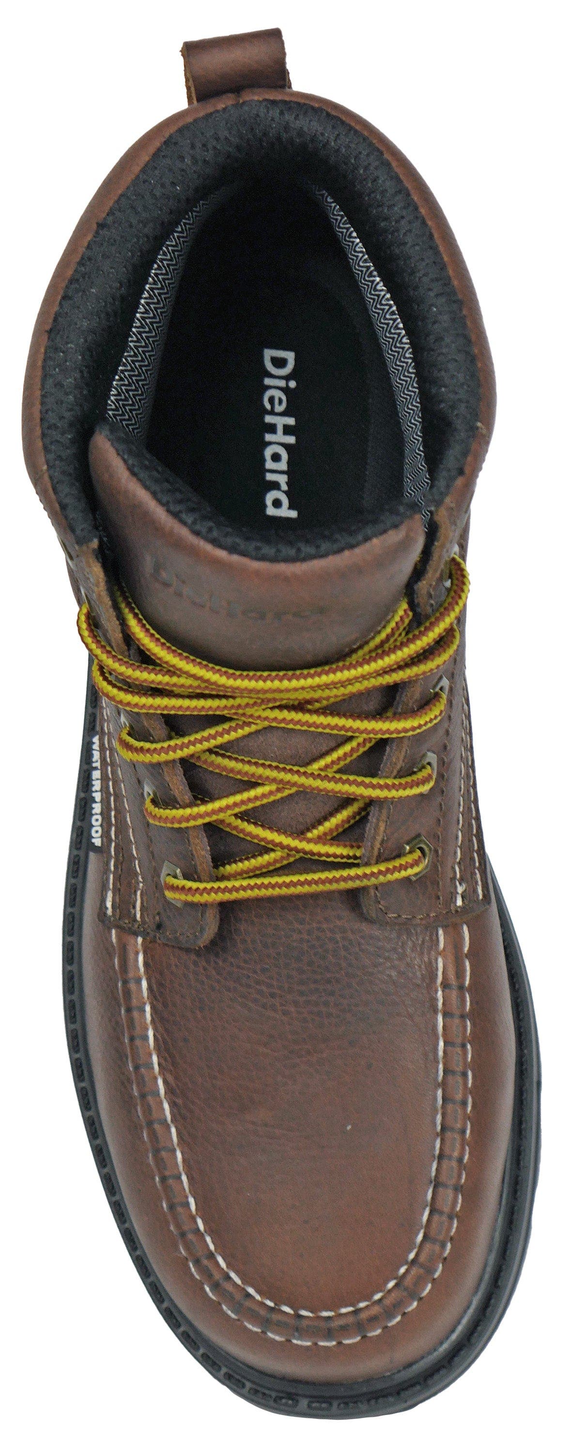 DieHard Tundra Moc Toe Composite Toe Waterproof Work Shoe, Alternate, color, Brown
