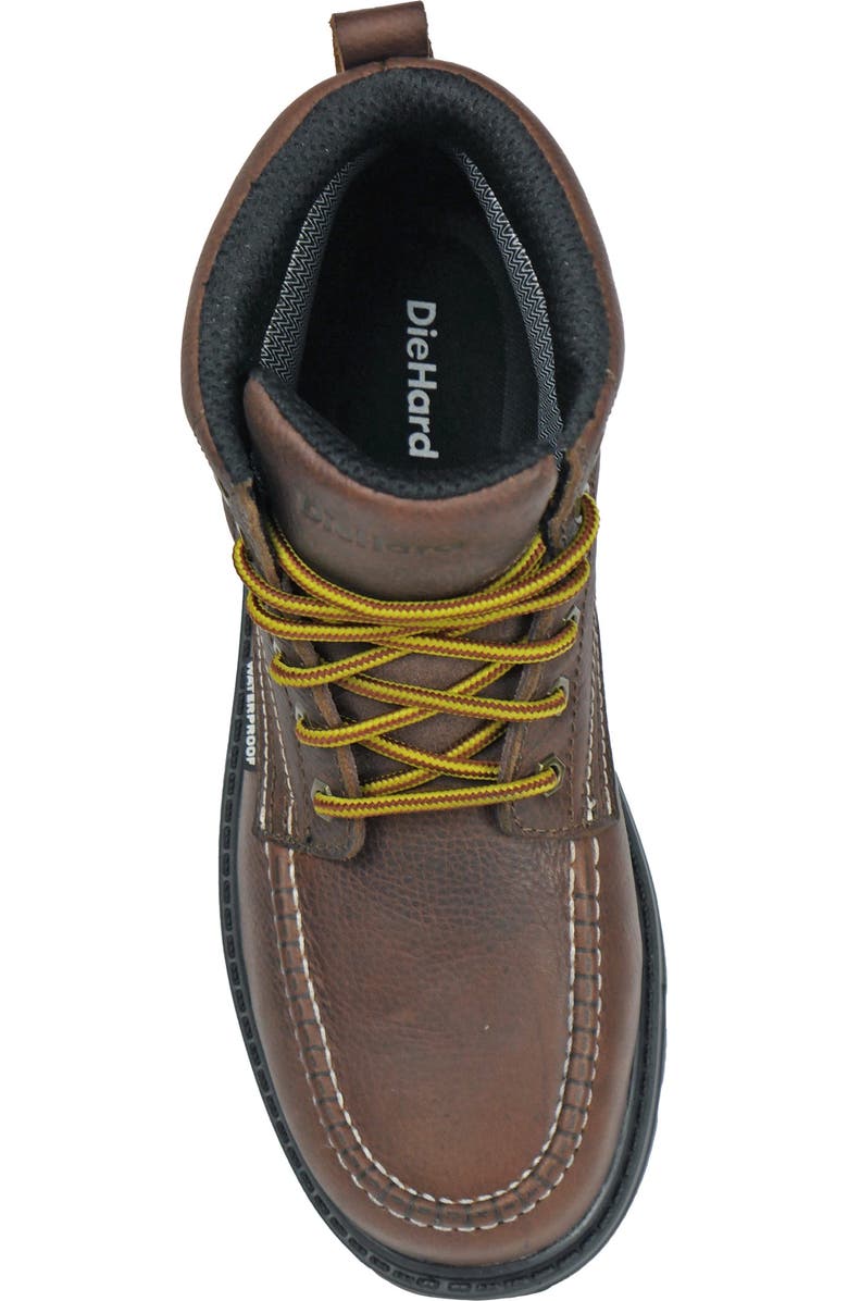 DieHard Tundra Moc Toe Composite Toe Waterproof Work Shoe, Alternate, color, Brown