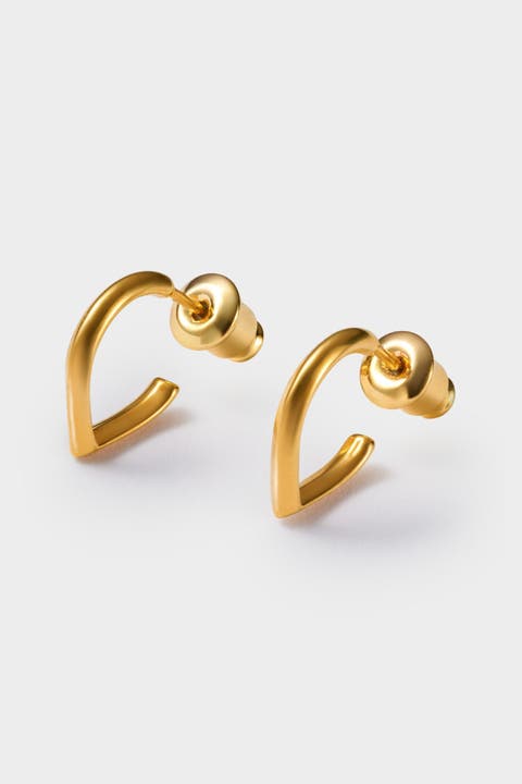 Elsi Waterproof Gold Huggie Hoop Earrings