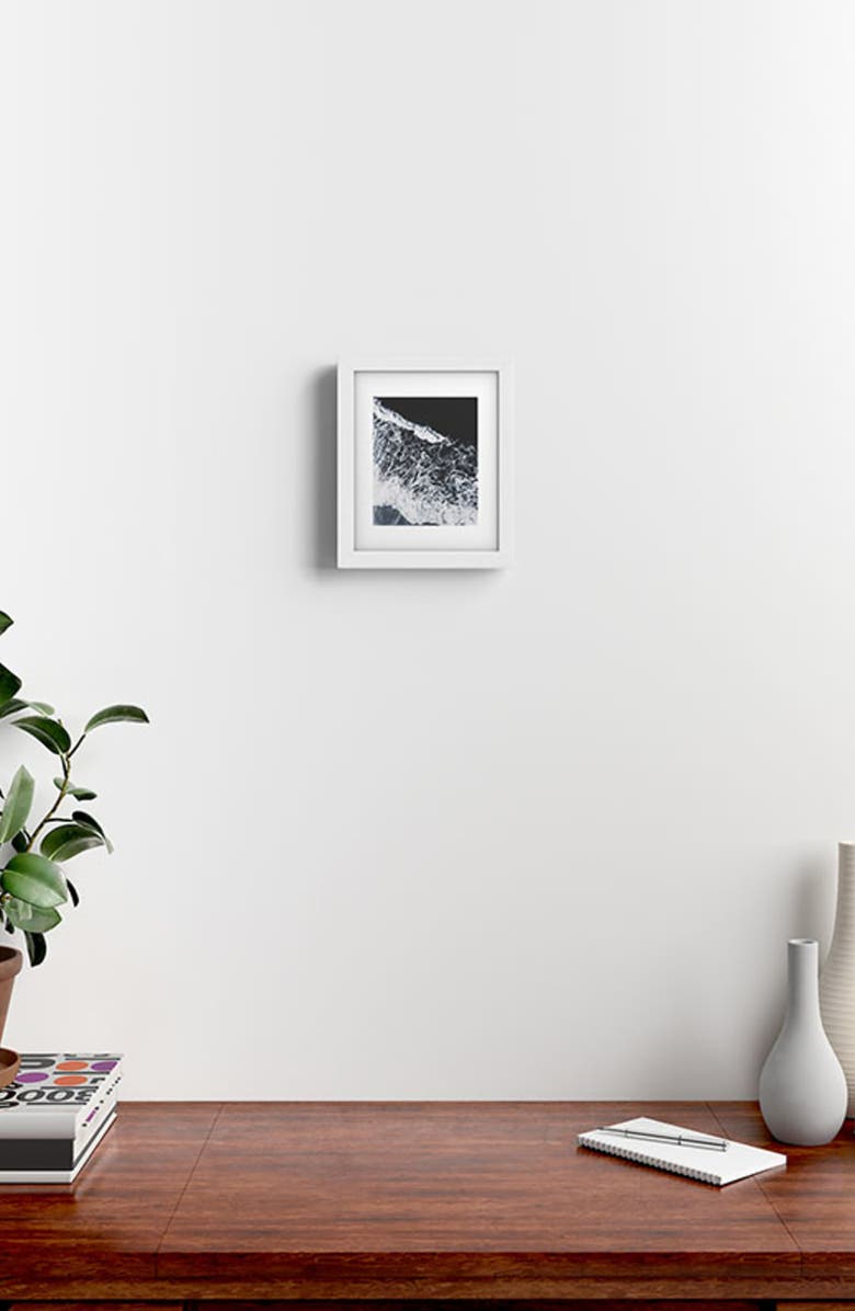 Deny Designs Sea Lace Framed Wall Art, Alternate, color, Black