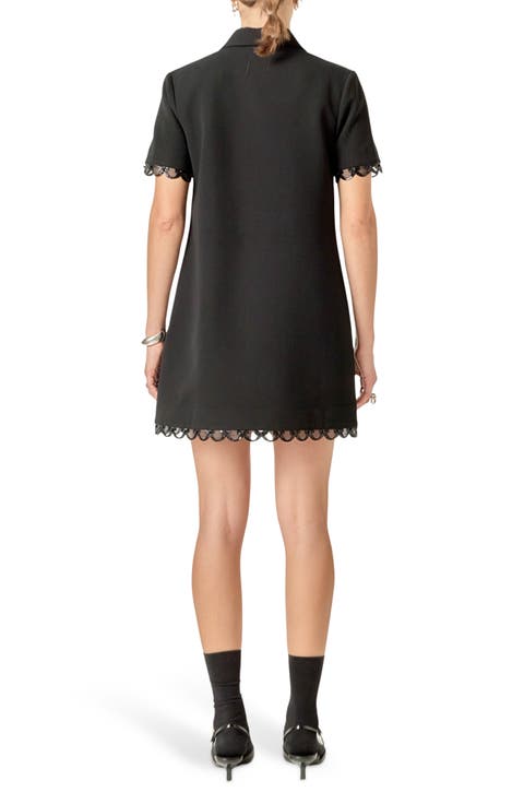 Bow Scallop Hem Minidress