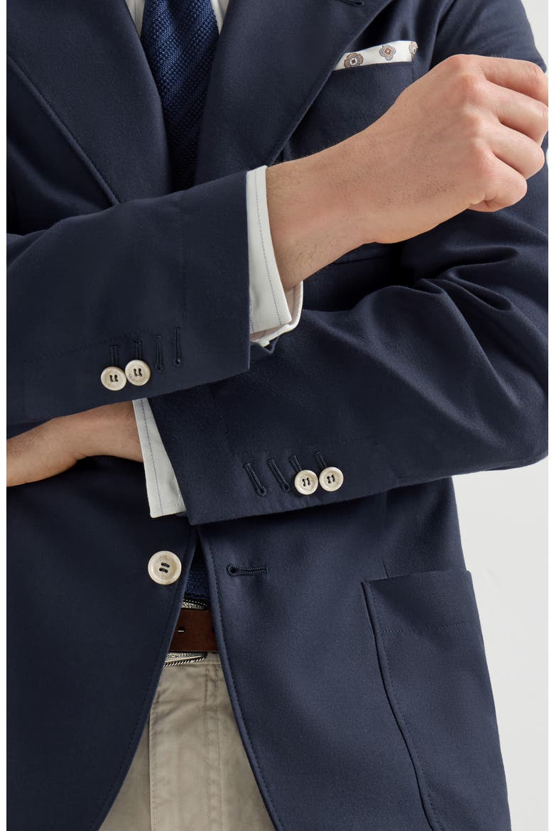 Cashmere Batavia deconstructed blazer with patch pockets, Alternate, color, Blue
