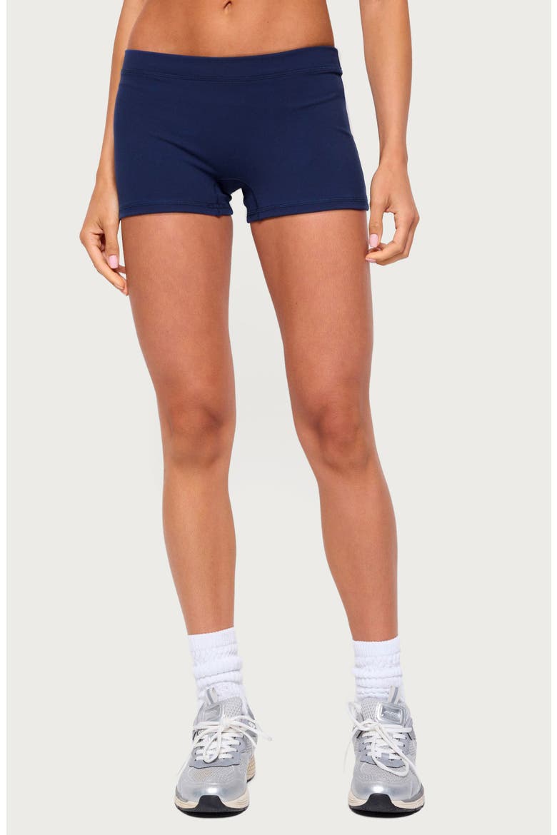 Alaya Low Rise Micro Shorts, Main, color, NAVY