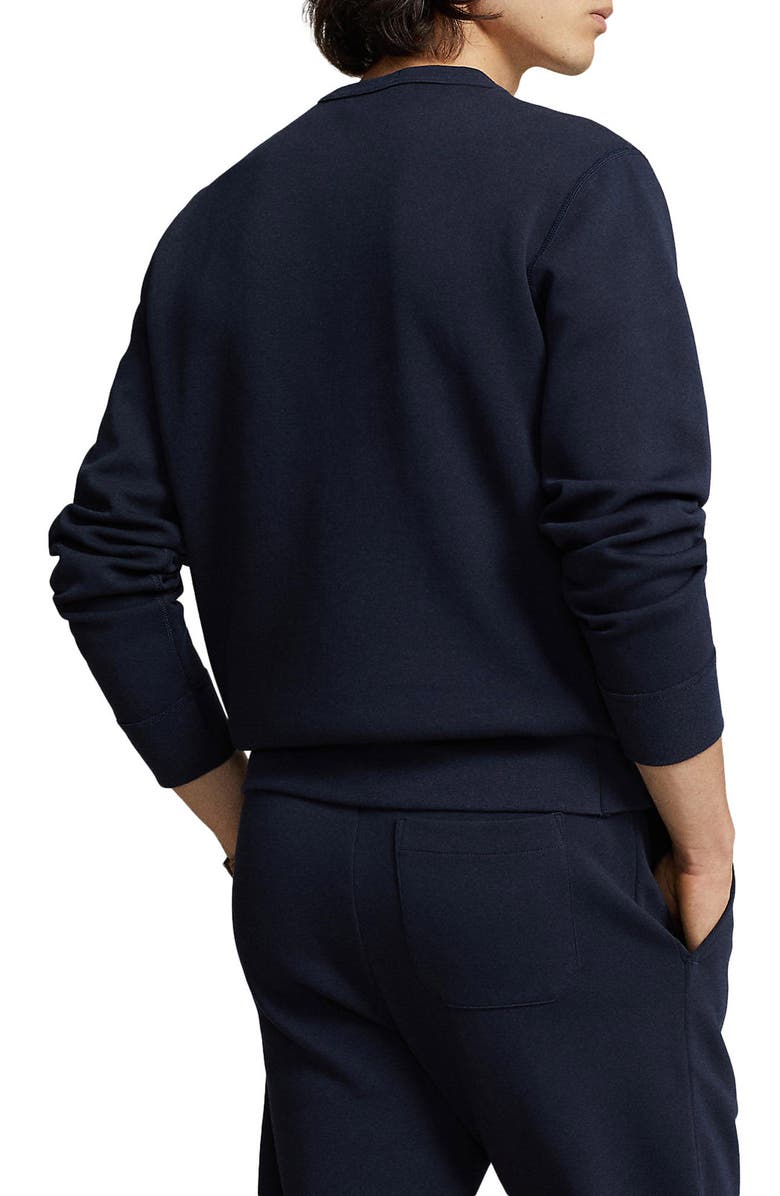 Polo Ralph Lauren Bouclé Polo Rider Crewneck Sweatshirt, Alternate, color, Aviator Navy