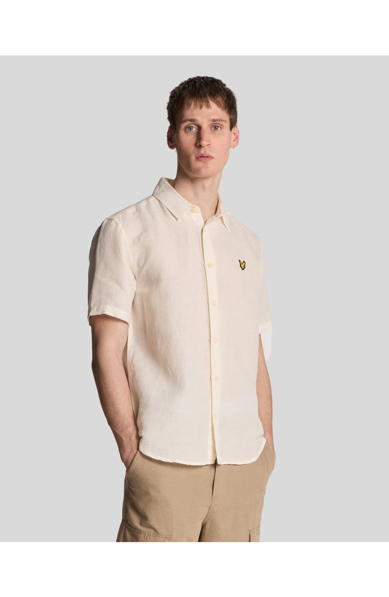 Lyle & Scott Hemp Short Sleeve Shirt, Main, color, Natural