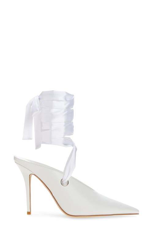Jeffrey Campbell Grateau Ankle Wrap Mule In White