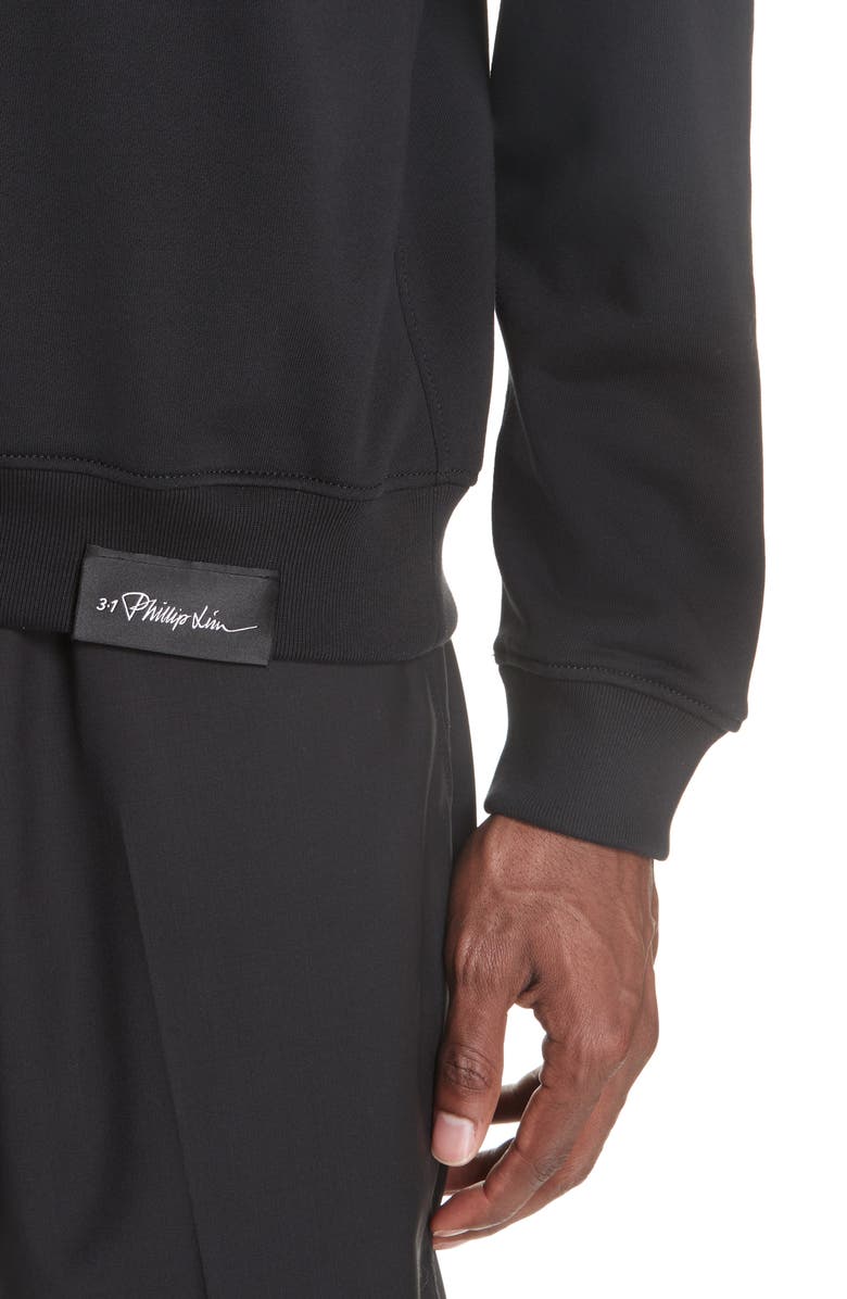 3.1 Phillip Lim Crewneck Sweatshirt, Alternate, color, Black