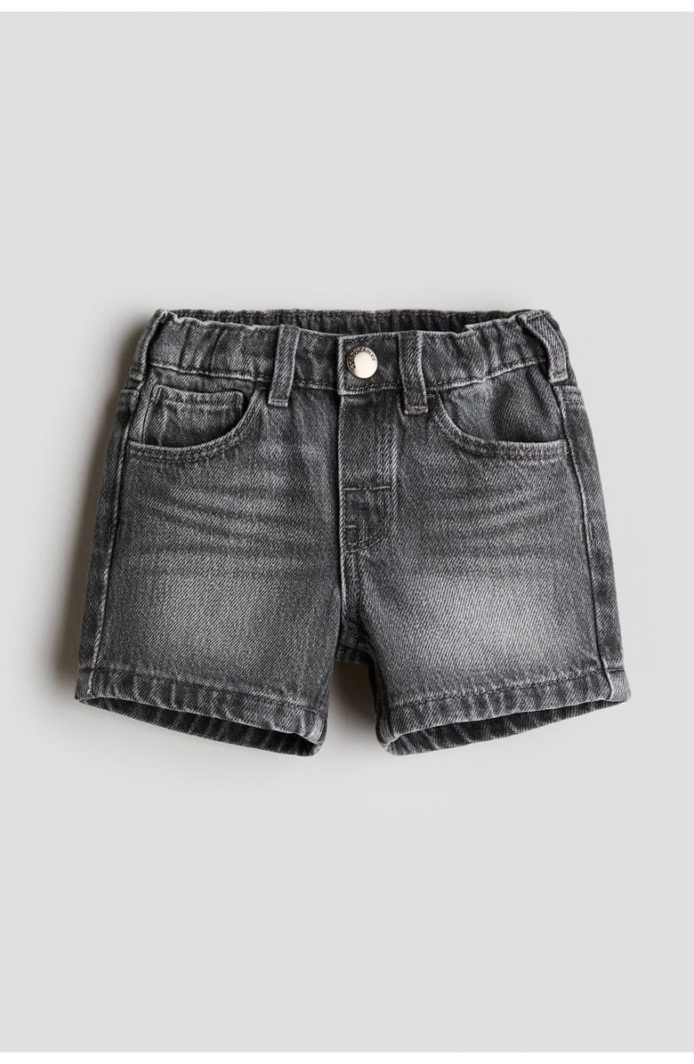 H&M Denim Shorts, Main, color, Dark Gray