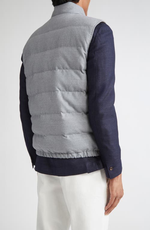 Eleventy Wool Down Vest In Gray