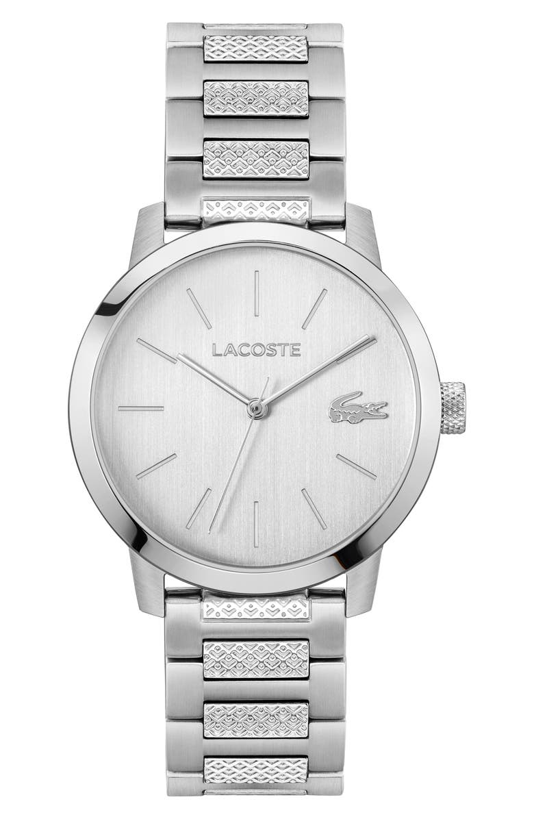 Lacoste L.12.12 Metrople Bracelet Watch, 39mm, Main, color, Silver