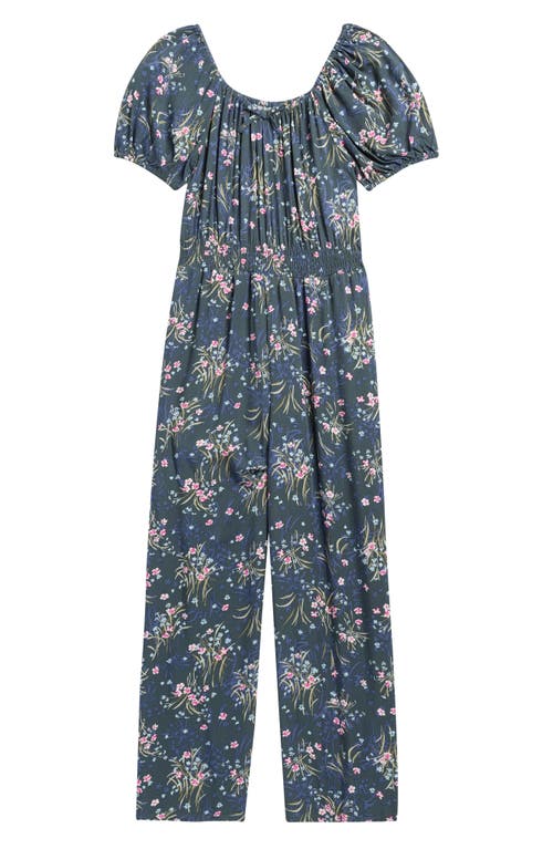 Nordstrom Kids' Floral Jumpsuit In Blue