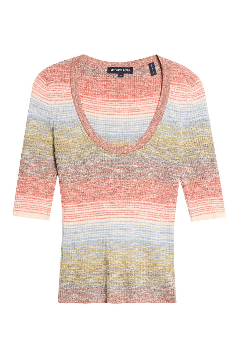 Archibald Scoop Neck Top, Alternate, color, ORANGE FLAME MUSTARD MULTI