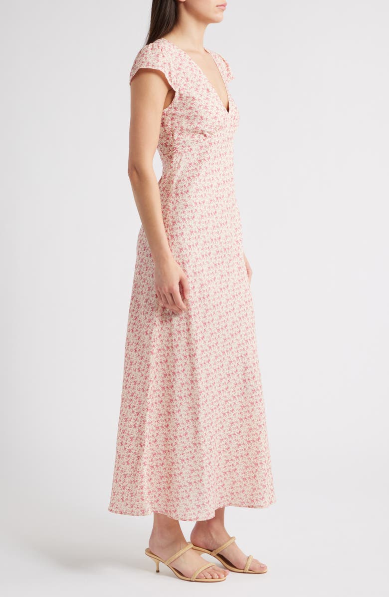 Faithfull the Brand Esson Midi Dress, Alternate, color, Sakura Floral